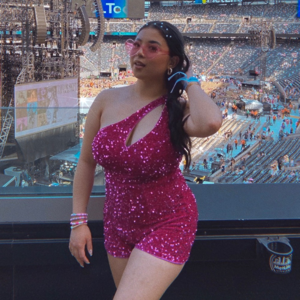 Pink Sequin Romper